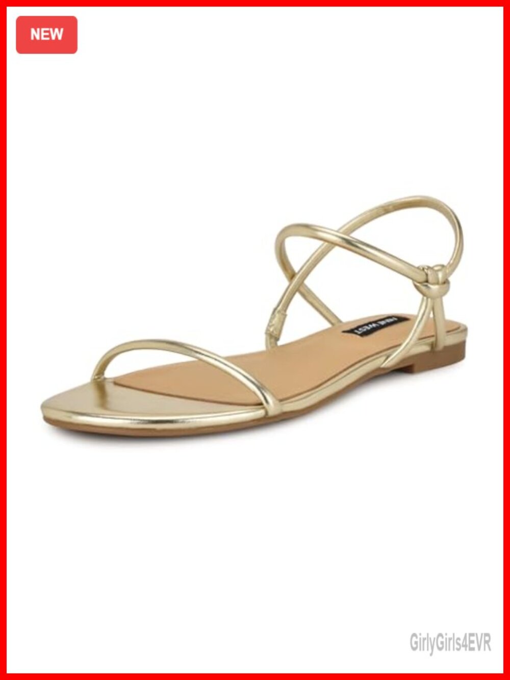 Nine West Maizy Faux Leather Slide Sandals Open Toe Slip On